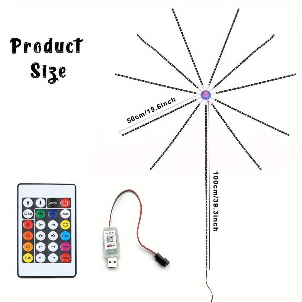 Smart Firework LED Light Strip with App & Music Sync
