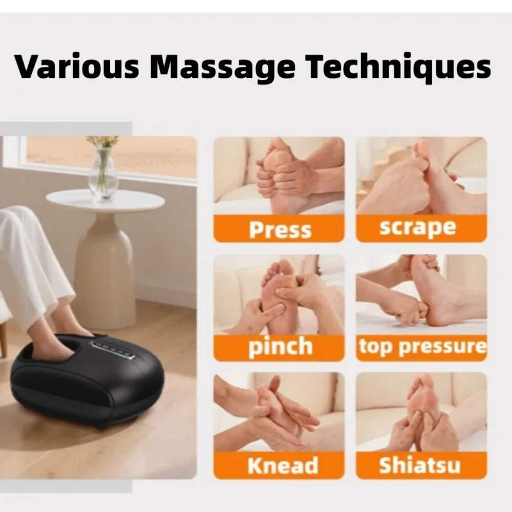 Foot Massage Machine – Heated Airbag Kneading Massager