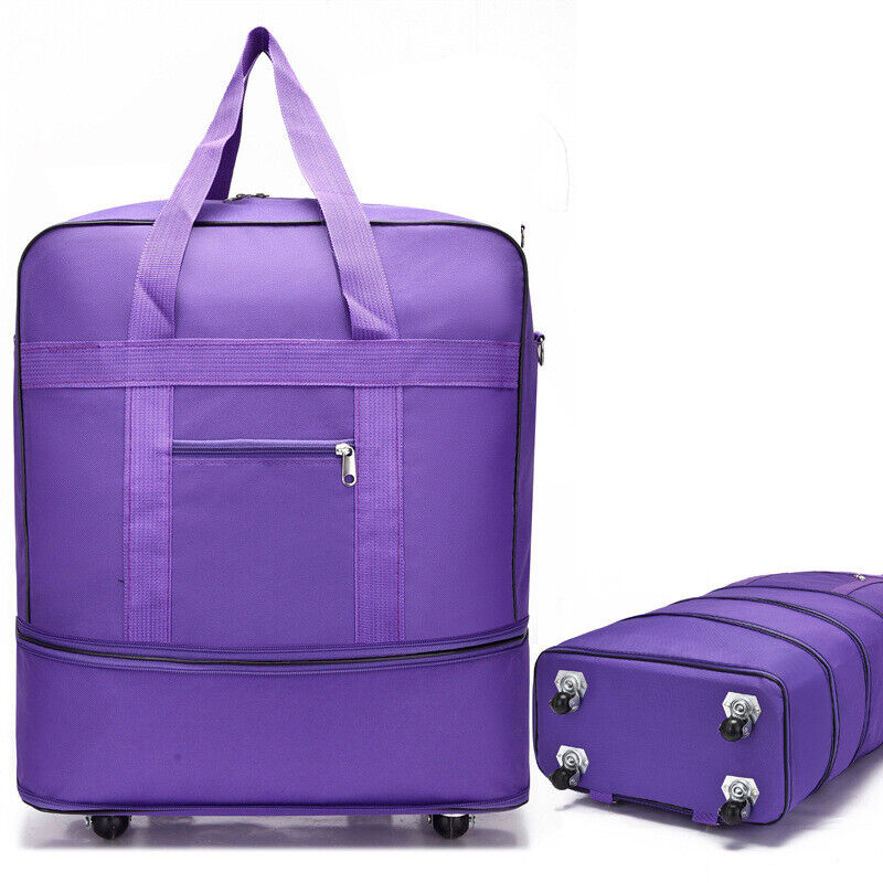 Large Capacity Foldable Luggage Trolley Bags Oxford Expendable Wheel Travel Bags
