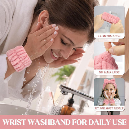 Microfiber Wrist Bands for Washing Face Absorbent Spa Face Wash Wristbands