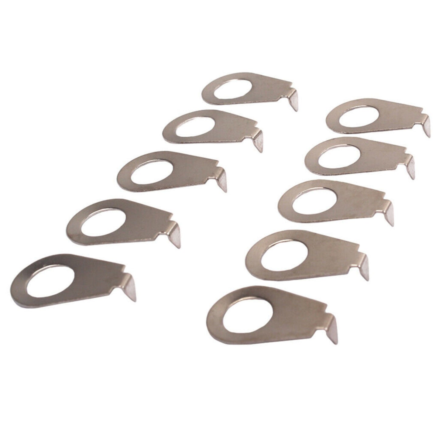 10Pcs 8.5mm Guitar Knobs Pointer Plate Washer Knob Position Indicator Chrome