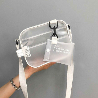 Transparent Bag Crossbody Small Phone Bag Shoulder Handbag Card Purse 19*15 CM