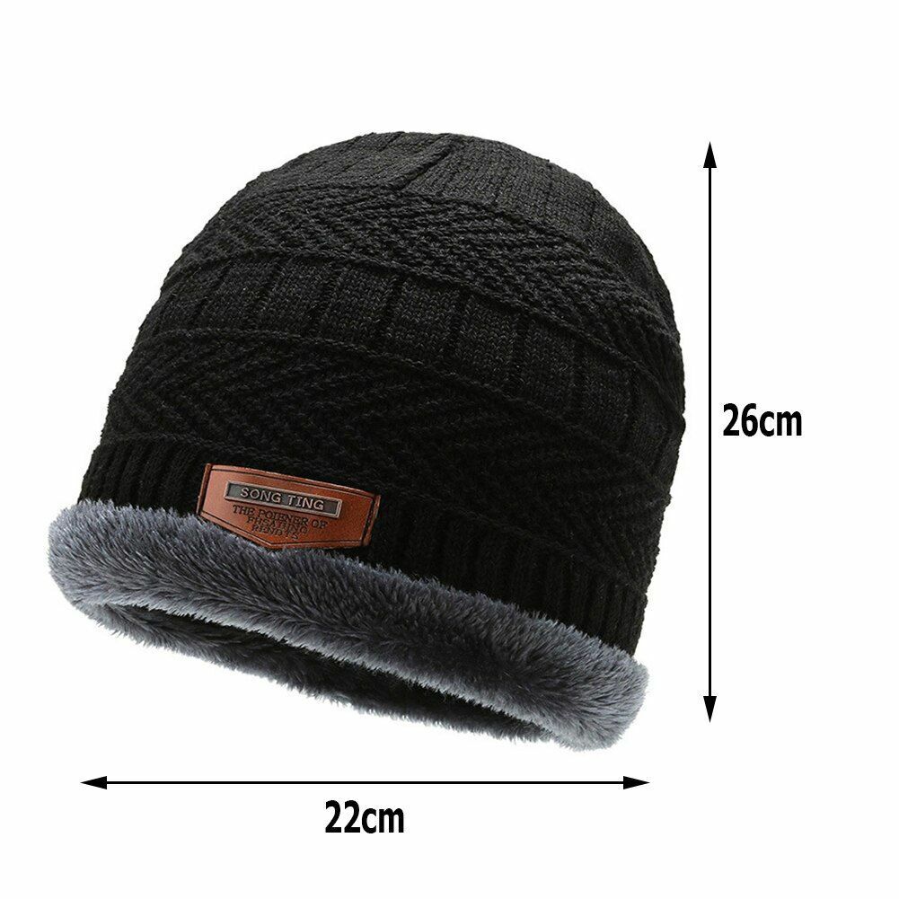 Winter Hat Knitted Neck Collar Thermal Beanie Cap Outdoor Camping Hiking Travel