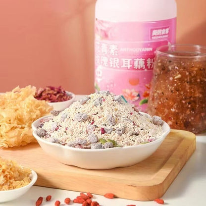 Chinese Lotus Root Starch Powder Soup Rose and White Fungus Soup 500g
