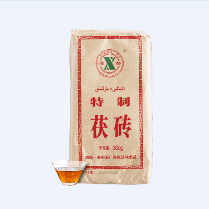 Hunan Fu Tea Fucha Special Made Yiyang Anhua Dark Tea Fu Brick Tea Hei Cha 300g