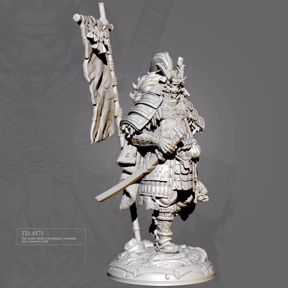 1/24 resin figure model kit Mythical Circumstances-Cat Bear Warrior Unassembled