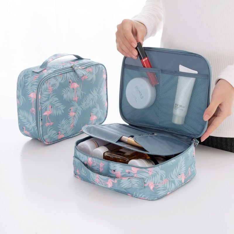 Cosmetic Bag Waterproof Zipper Makeup Purse Multifunction Organizer Traveling