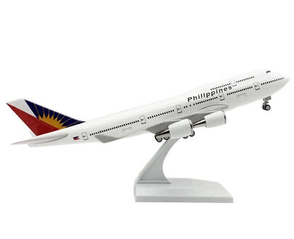 30CM Philippines BOEING 747-400 Airplane Landing Gear Resin Aircraft Model