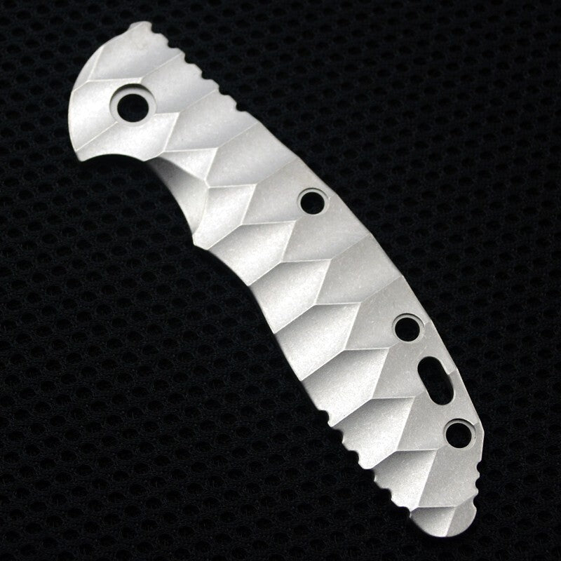 New TC4 Single Sided Scales for Rick Hinderer Knives XM18 3.5” Wavy Pattern