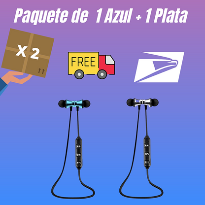 2 X Bluetooth Audifonos Inalambricos Magneticos Auriculares para Telefonos Cell