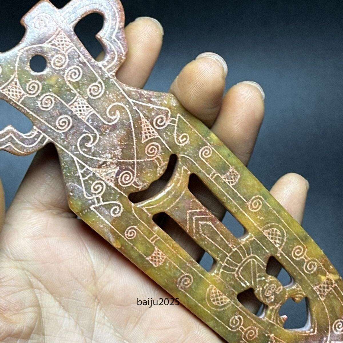 Ancient China Old Jade Collection Pendant Chinese Old Coin Craft Ornament