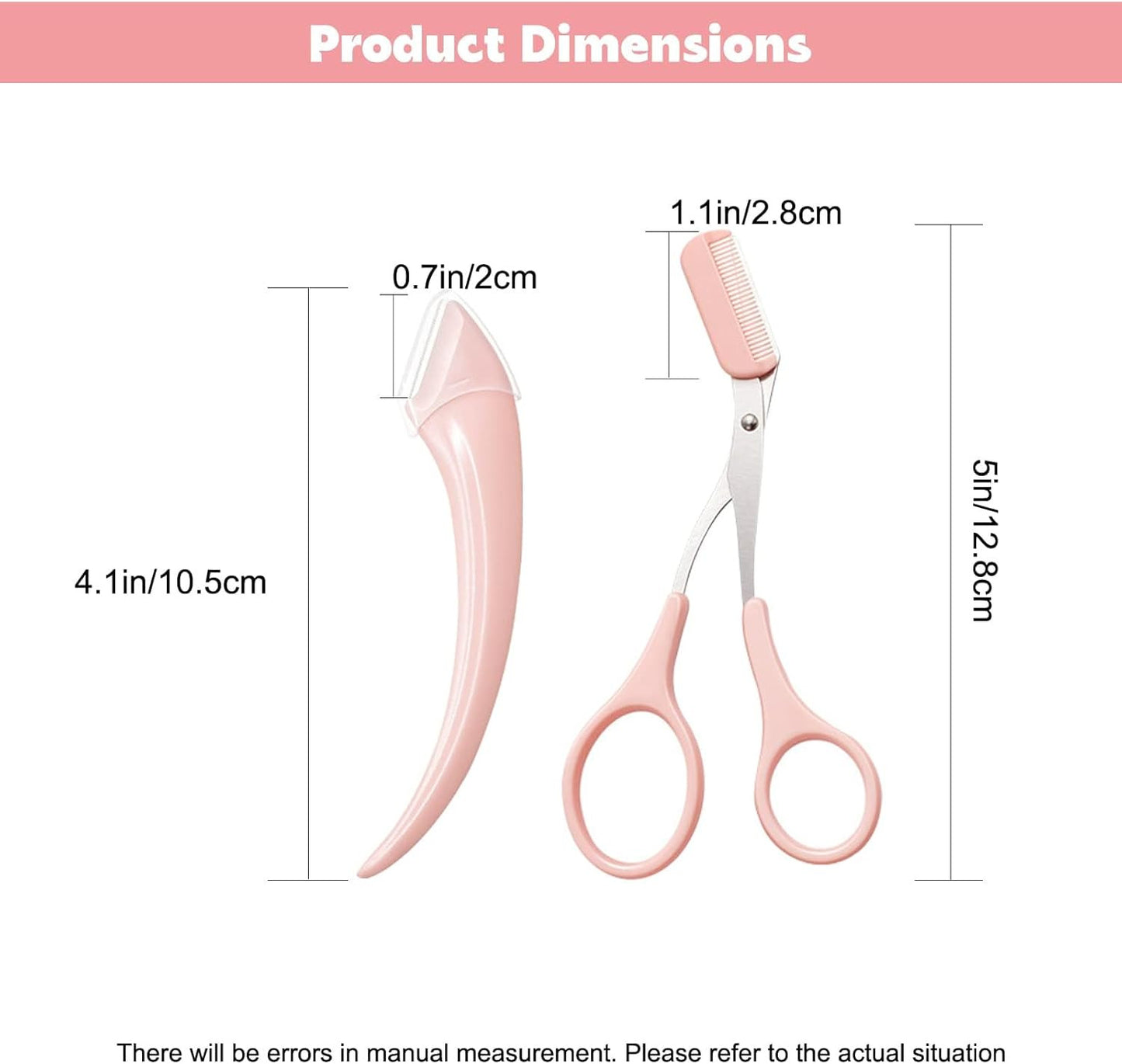 Eyebrow Trimmer Grooming Scissors Eyelash Thinning Shears Brow Shaping Tool Set