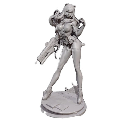 50mm resin figure model Fantasy Shooting Girl 3D Printing Unassembled Unpainted