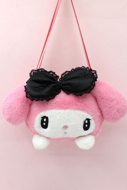 Sanrio Plush Toy Melody Kuromi Shoulder Bag Cotton Doll 16Cm