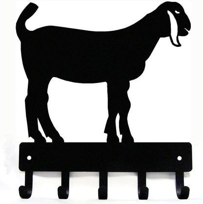 Nubian Goat #2 Key Rack - 6 inch Wide/9 inch Wide Metal Wall Art