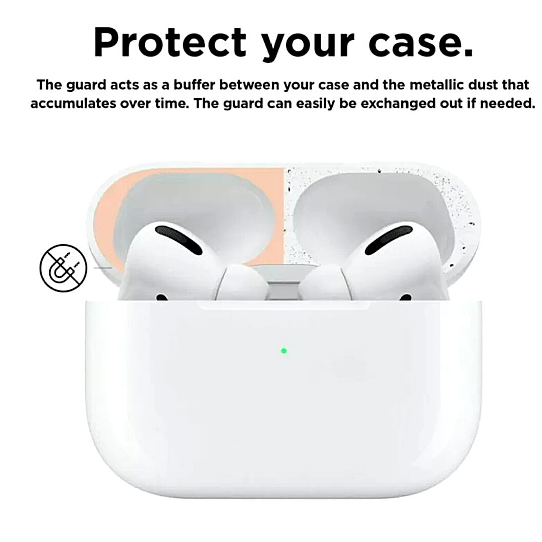 Guardapolvo Protector de Metal Etiqueta Sticker Proteger Audifonos Air-pod Pro