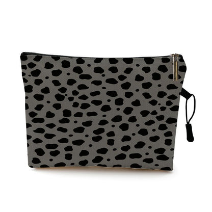 Water Resistant Makeup Bag Zebra Stripe Brown Pink Leopard Print Cosmetic Purse