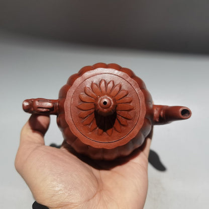 Chinese Yixing Zisha Clay Handmade Exquisite Tendon Pattern Teapot 31237