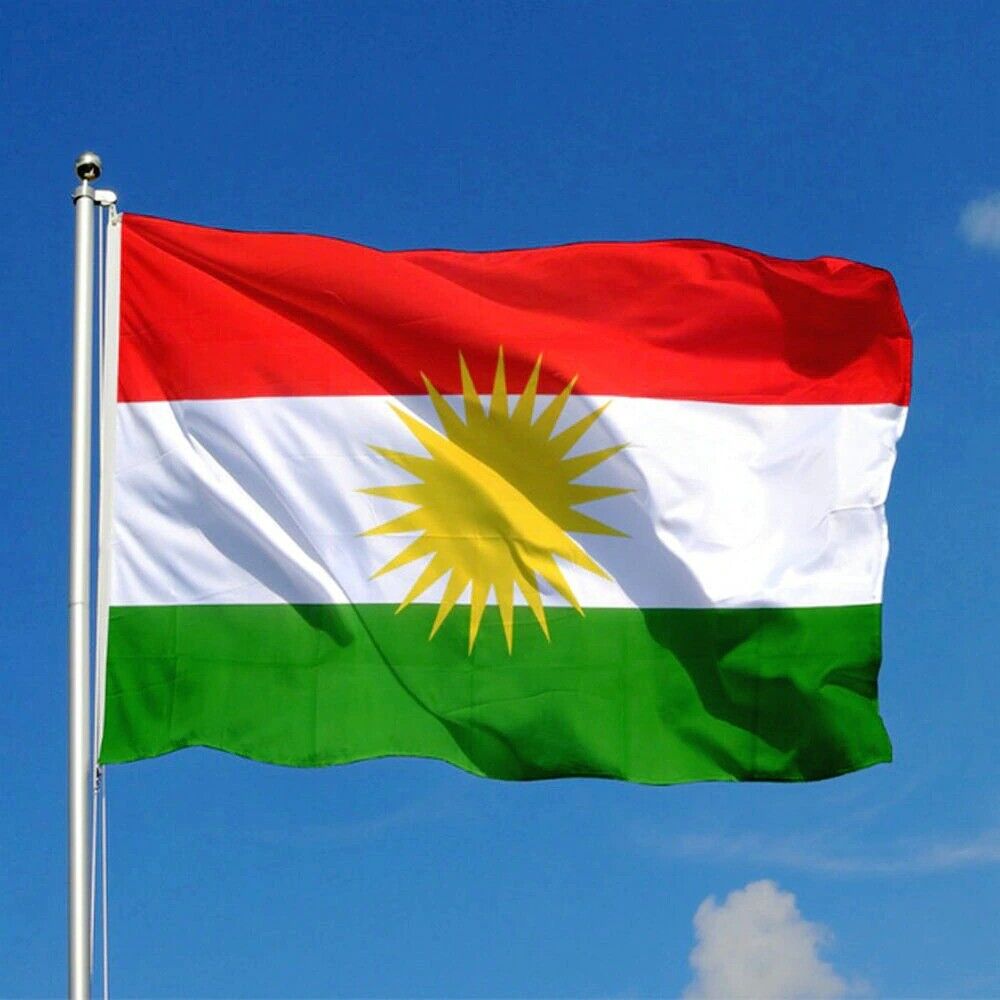 Kurdistan National Flag 90x150cm Printed Kurdish Hanging Banner Home Decorations
