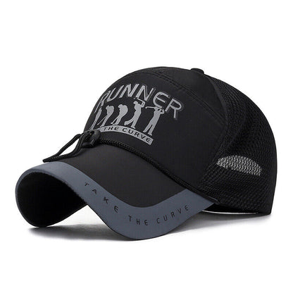 Men Printed Baseball Cap Wind-proof Hat Fishing Hat Neutral Long-brimmed Sun Hat