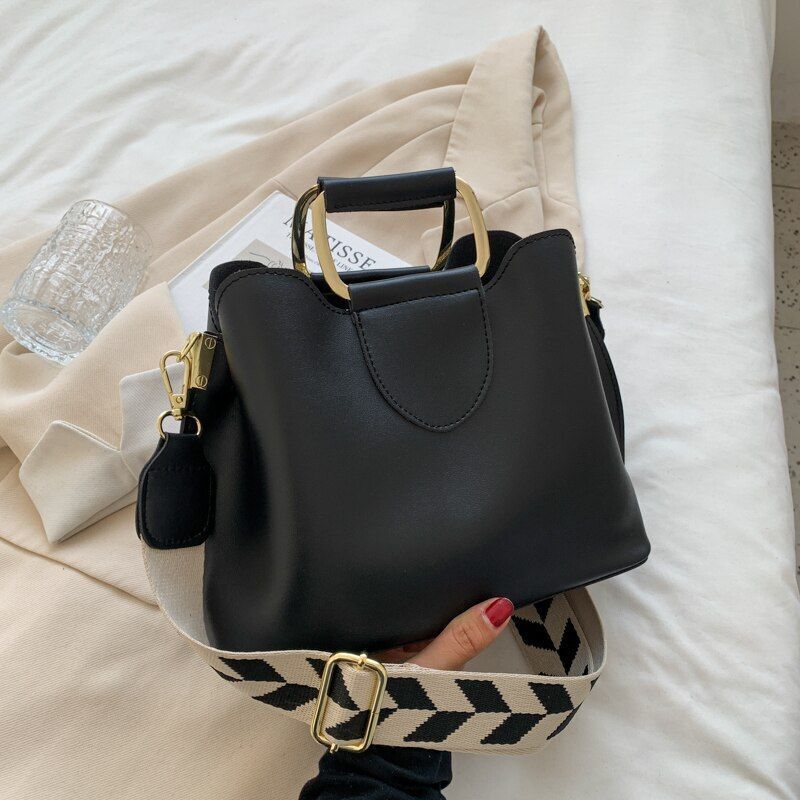 Spring Luxury Leather Small Crossbody Bags Short Handle Shoulder Purse Handbag
