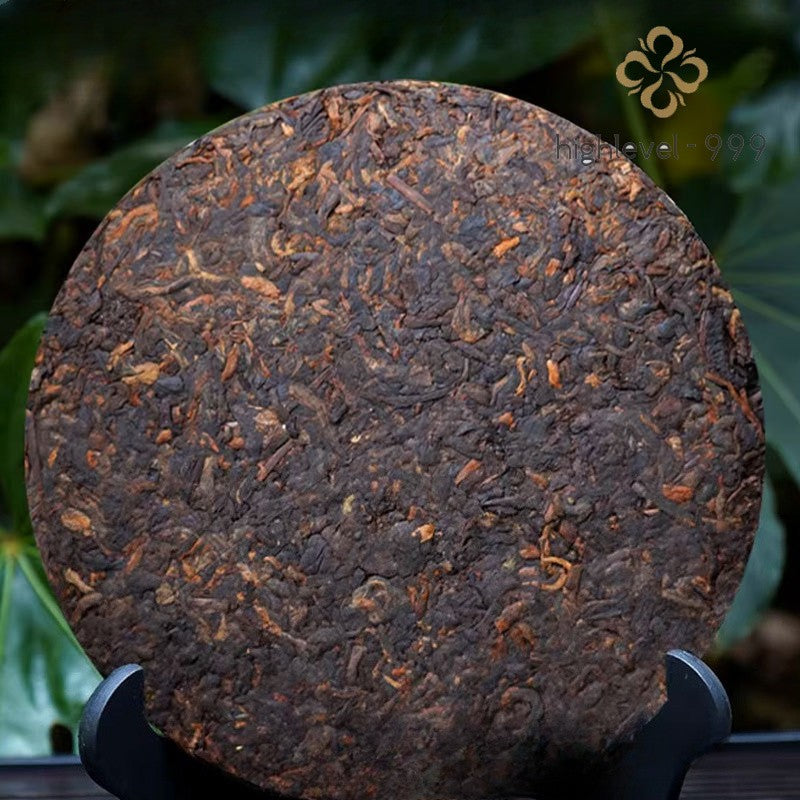 357g Ripe Pu'er Yunnan Nnuoshan Big Tree Compressed Round Tea Cake