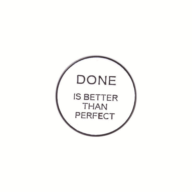 3PCS Motivational Quotes Live Enamel Brooch Pins Happy Life Bag Hat Lapel Badge