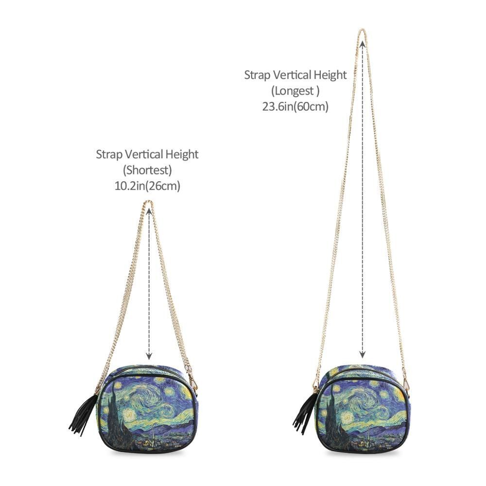 Small Shoulder Bag Retro Synthetic Leather Oil Painting Handbag Purse Crossbody