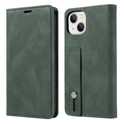 iPhone17/16/SE Wrist Strap Leather Cover Samsung S25 Flip Cover