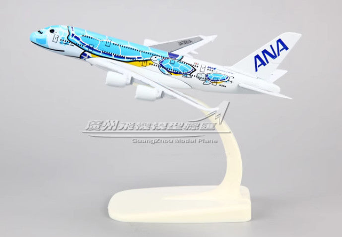 3PCS 16CM ANA AIRBUS A380 Passenger Airplane Diecast Aircraft Aeroplane Model