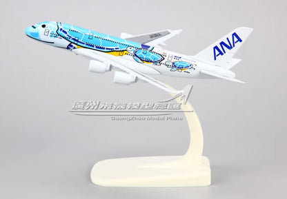 3PCS 16CM ANA AIRBUS A380 Passenger Airplane Diecast Aircraft Aeroplane Model