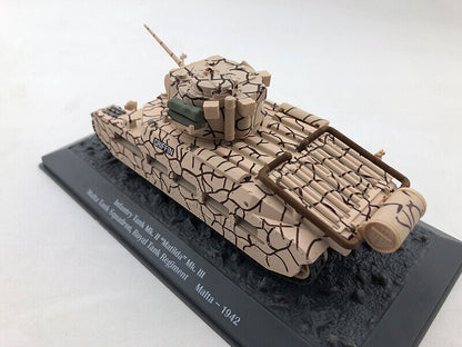 1/43 British Vickers Mk.II Infantry Military Tank1942 Malta Alloy Model Finished
