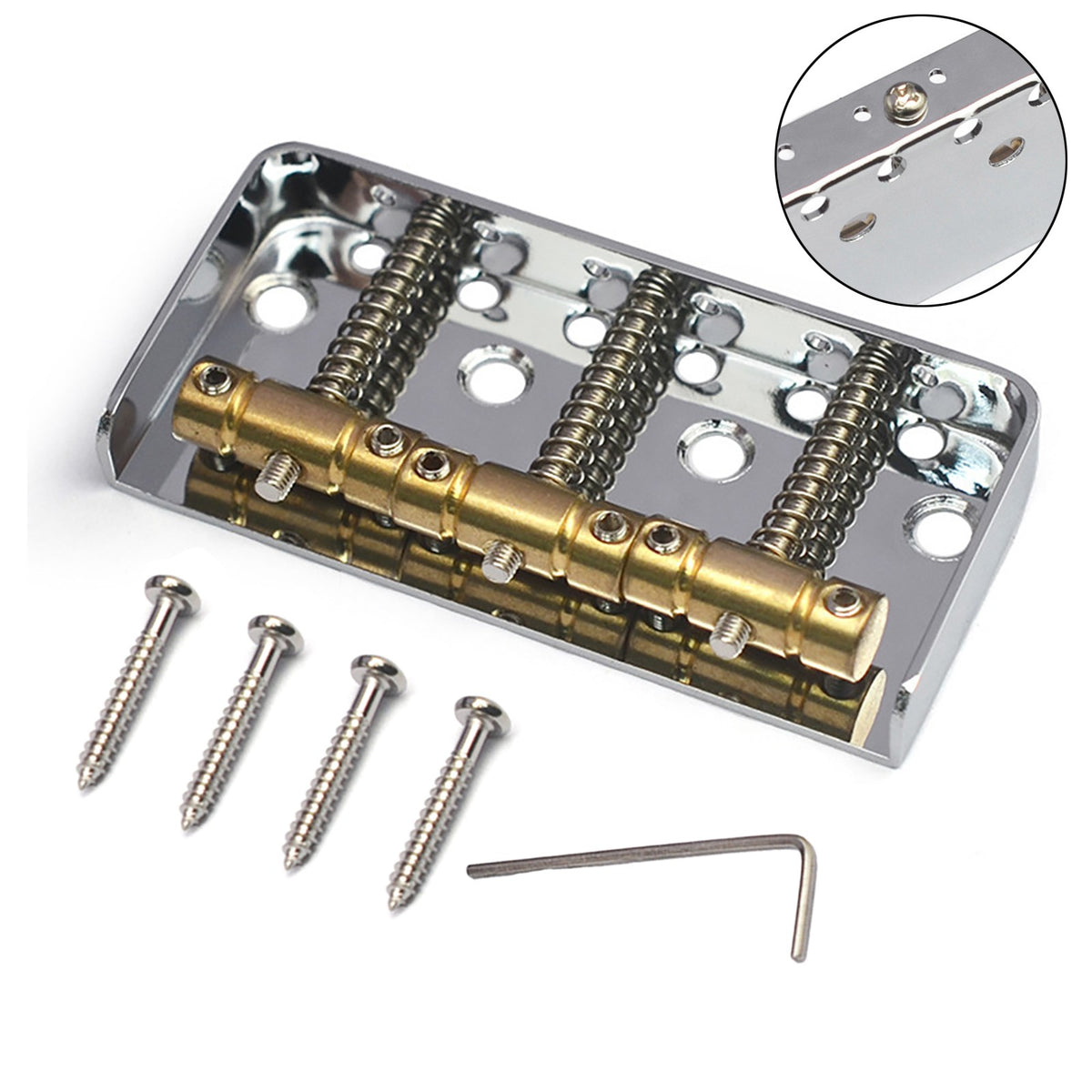 6 Strings Guitar Short Bridge Brass Saddles for Telecaster Tele TL Style Kit]