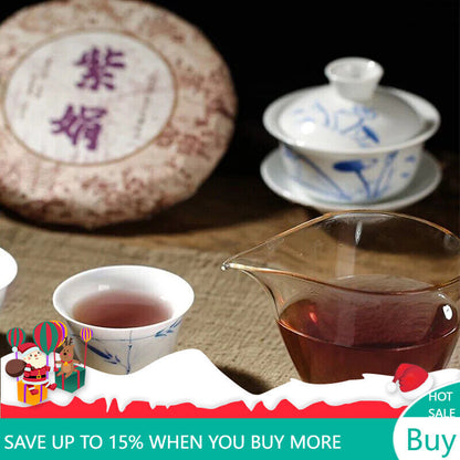 ！200g Zi Juan Cha * Pu'er Tea Wild Purple Buds Ancient Tree Puerh Tea Raw Puer