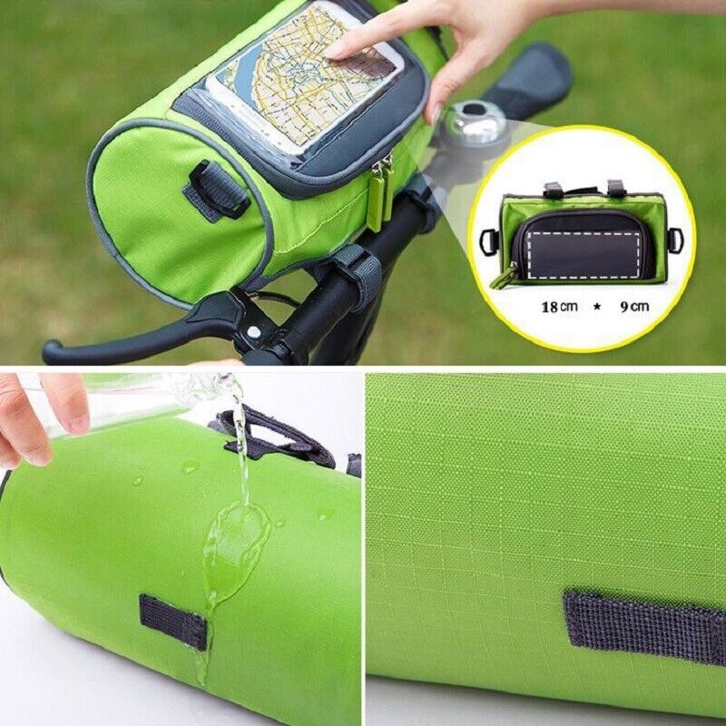 Bike Front Handlebar Bag Touch Screen Bicycle Phone Keys Storage Shoulder Bag