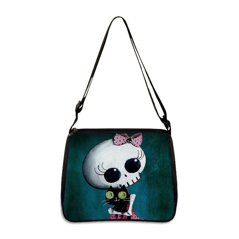 Gothic Skull Women's Bags Large Handbags Messenger Bag Ladies Shoulder Bags 1PC