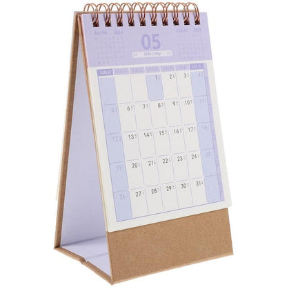 Desk Calendar 2024 Paper Print Stand Up Flip Ornament Table Decor 15.8x9.3x7.3cm