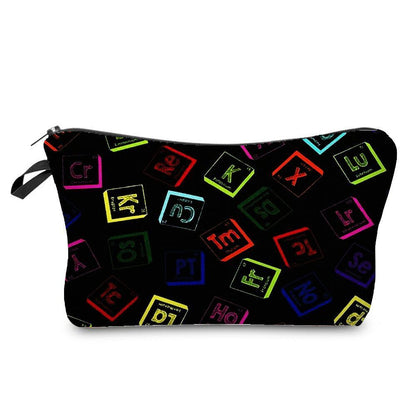 Natural Science Printed Student Pencil Case Teacher Cosmetic Storage Toilet Bag