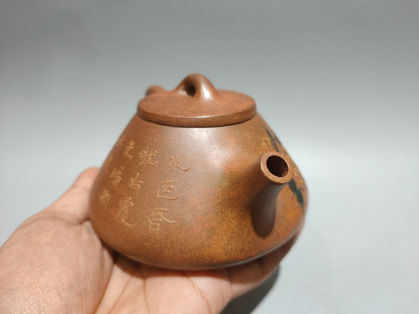 Chinese Yixing Zisha Clay Handmade Exquisite Flowers&Birds Teapot 31316