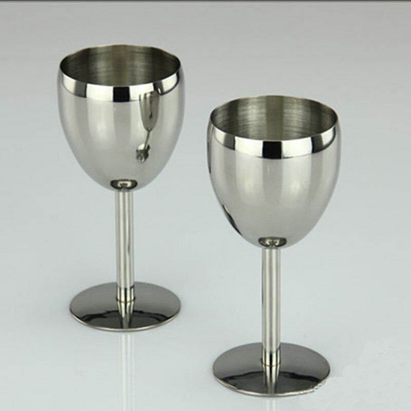 2Pcs Stainless Steel Wine Glass Bar Wine Glass Charms Alcohol Cocktail Drinkware