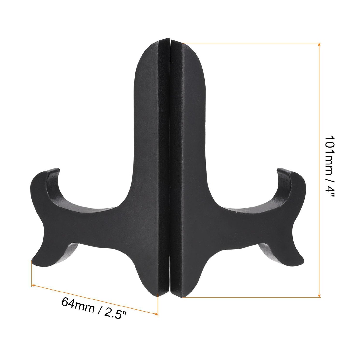3pcs 4" Easel Plate Holder, Wooden Folding Display Stand Black for Picture Frame