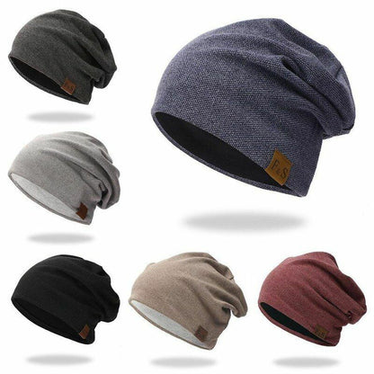 Lightweight Cap Casual Thermal Elastic Knitted Cotton Hat Autumn Spring Sport