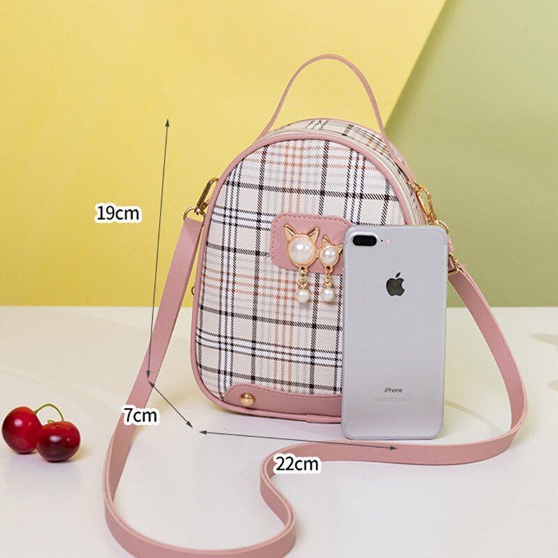 Mini Backpack Crossbody Bag Plain Small Women Shoulder Purse Style Bag Traveling