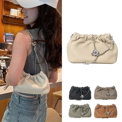 Small Mini Real Leather Clutch Purse Shoulder Bag Crossbody Adjustable Chain