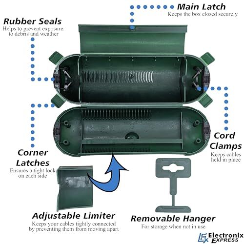 Weatherproof Electrical Extension Cord Cover, Splashproof Outdoor Enclosure