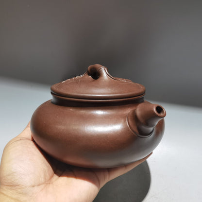 Chinese Yixing Zisha Clay Handmade Exquisite Teapot （竹节仿古壶 低款：季益顺）