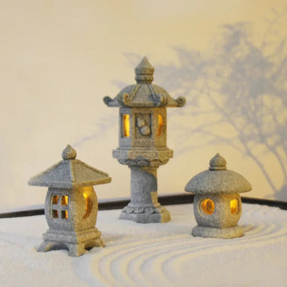Landscape Fish Tank Micro Japanese Stone Lantern Sand Table Mini Decoration