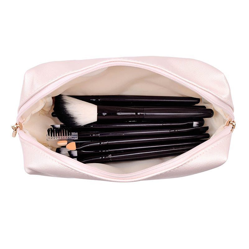 Makeup Bag Cosmetic Organizer Zipper Toiletry Pouch Traveling Case Accessories