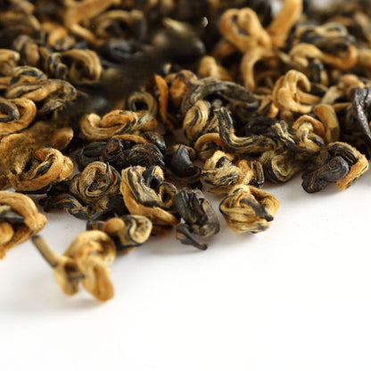 HELLOYOUNG 100g/3.52oz Supreme Black Tea Fengqing Dian Hong Snail Golden Buds