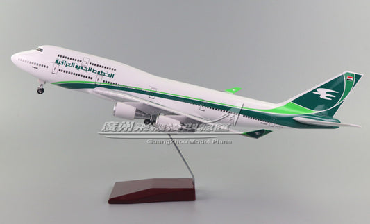 1:150 47CM Iraqi Airways BOEING 747-400 Passenger Plane Landing Gear Resin Model